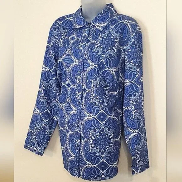 Charter Club 100% Cotton Button Down NWT 14W - Picture 2 of 10